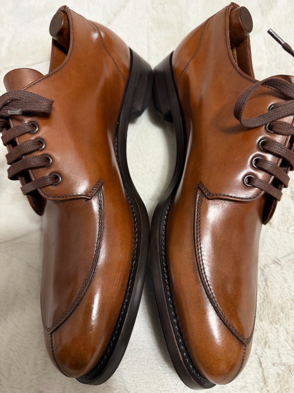 NEW! $1,320 Prada Split Toe Apron Lace Up Derby Oxford Brown Shoes 10.5 11 - Picture 7 of 14